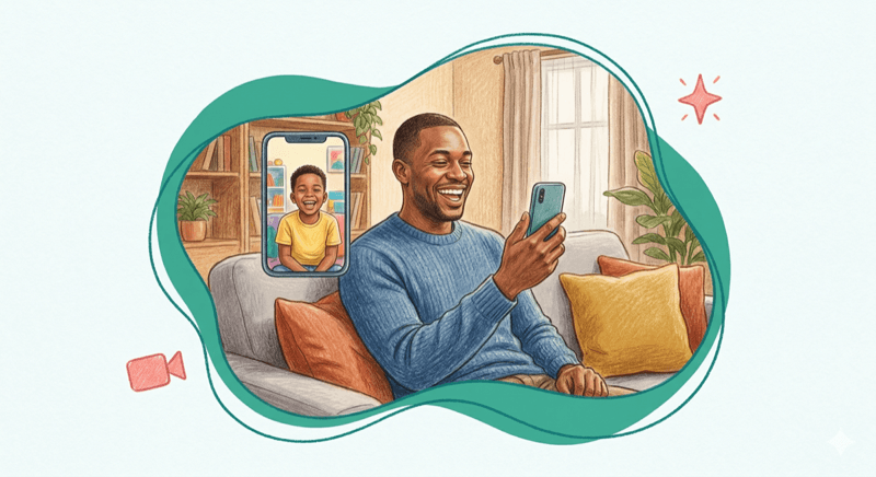 Father bonding with his child through CommonGround KidSpace