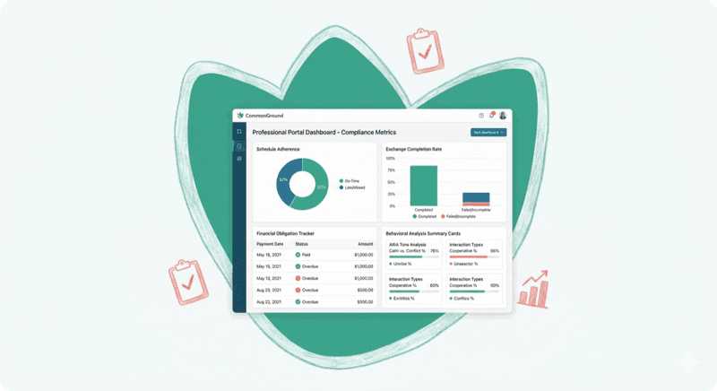 Professional portal compliance dashboard